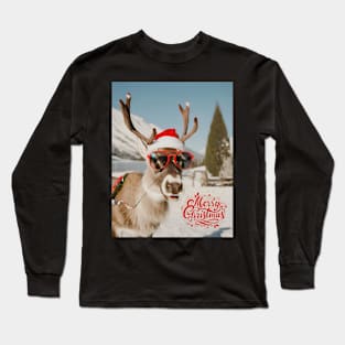 Funny reindeer christmas Long Sleeve T-Shirt